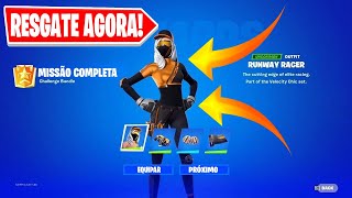 SKINS GRATÍS NO FORTNITE COMO PEGAR A NOVA SKIN GRATIS CORREDORA COMPETITIVAPS4XBOXPC [upl. by Ashlie859]