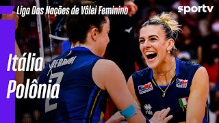 ITÁLIA 3 X 0 POLÔNIA  MELHORES MOMENTOS  SEMIFINAL LIGA DAS NAÇÕES DE VÔLEI FEMININO 2024  sportv [upl. by Yenttirb]