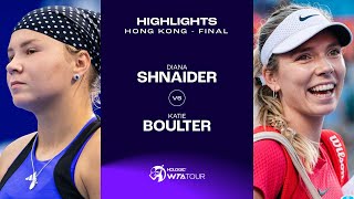 Diana Shnaider vs Katie Boulter  2024 Hong Kong Final  WTA Match Highlights [upl. by Ardine978]