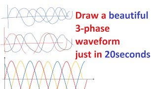 Easy and best way to draw a 3phase waveform  PiSquare Academy [upl. by Alamap819]