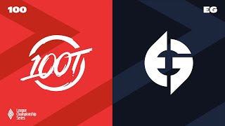 100 vs EG  Week 5  LCS Spring Split  100 Thieves vs Evil Geniuses 2021 [upl. by Sacram]