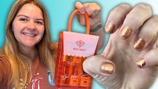 DIY Gel Nails Modelines Gel Nail Polish Kit with UV Light Fall Mani w Tips Product Review [upl. by Norym]