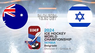 IIHF World Championship D2A  Australia  Israel [upl. by Haddad]