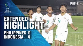 AFC U16 Championship 2020 Qualifiers Philippines 04 Indonesia [upl. by Ymarej]