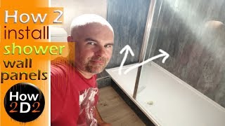 How to install shower wall boards Bathroom panels fitting splashback [upl. by Karissa]