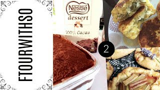 Ftourwithso 2  Harcha oliveskiri Tiramisu Nutella sans oeuf et Galette de rhubarbe [upl. by Ennasus]