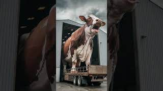 The Gaint Cow aicow cowvideos cows shorts cat dog pets [upl. by Nauqas]