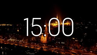 15 Minute Timer  Aerial View Budapest City  Relax Music [upl. by Ecilef]