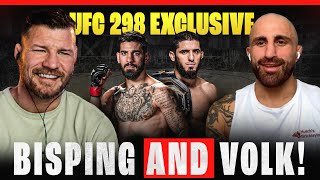 BISPING interviews ALEX VOLKANOVSKI on UFC 298 Ilia Topuria Islam Makhachev amp MORE [upl. by Yelac620]