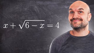 Solving a Radical Equation When You Have One Extraneous Solution [upl. by Stormi]