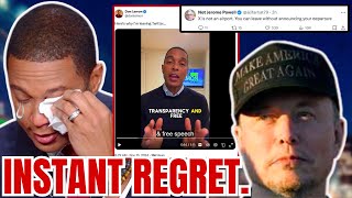 INSTANT REGRET Don Lemon Announces Hes Leaving Twitter X Gets DRAGGED on the WAY OUT [upl. by Carolus]