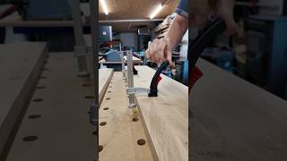 Fastest Workbench Clamp ⏱️woodworking tools youtubecreatorcommunity clamps howto maker [upl. by Orelee]