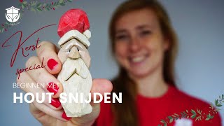 Kerstboom decoratie houtsnijden  Kerstman  Whittling  Online Creamarkt [upl. by Esilahs287]