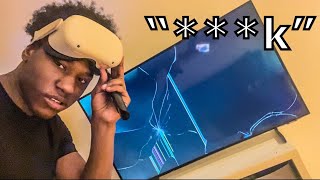 I broke my TV playing VR Affected manor episode 2 [upl. by Attinahs]