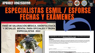 ESPECIALISTAS ESMIL ESFORSE  Todo acerca de las pruebas médicas y psicológicas [upl. by Eiramasil]