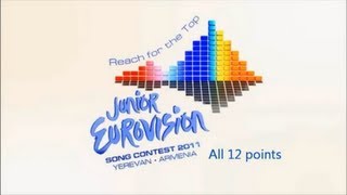 Junior Eurovision 2011 All 12 Points [upl. by Rooney]