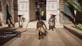 Assassins Creed Origins  Papyrus Puzzle Palace of Apries LocationampSolution [upl. by Ecyt719]