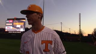 Baseball Postgame Media vs JMU RHP Sean Hunley 36 [upl. by Linet435]