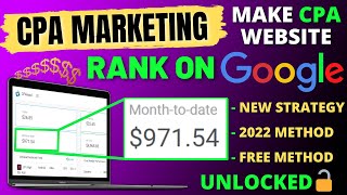 CPA Marketing Using Free Website  Rank On Google Search Engine  CPA Digital Marketing  Earn Money [upl. by Aileme]