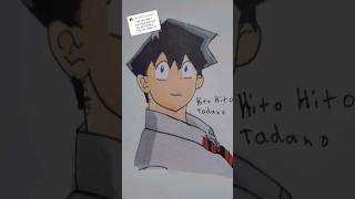 drawing tadadno from komi cant communicate drawing komi tadano shorts fyp [upl. by Leseil]