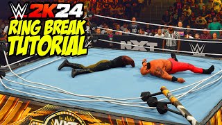 HOW TO BREAK THE RING IN WWE 2K24 TUTORIAL [upl. by Gentry]