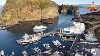 Vestmannaeyjar Iceland Birds Eye View [upl. by Kcirredal]