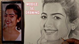 How to draw from mobile  Mobile se tilted face kaise draw karein [upl. by Gerdi]