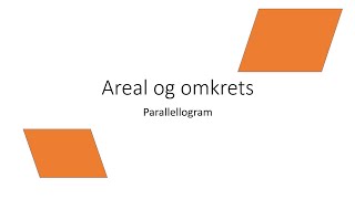 Areal og omkrets av parallellogram [upl. by Aleahc533]