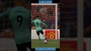 Matheus Cunha scores great goal to make it 10 vs Manchester United trending shorts fifa22 [upl. by Tortosa]