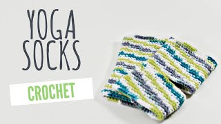 Custom Sized Yoga Socks Tutorial  Crochet With Me [upl. by Anirb40]