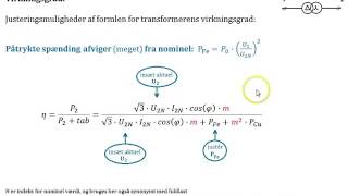 Transformeren  spændingsfald og virkningsgrad 22 [upl. by Lletnwahs720]