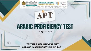 Arabic Proficiency Test APT Briefing [upl. by Ahsiloc]