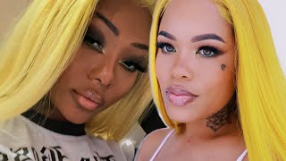 I NEED A FACE TAT NOW  WATCH ME RECREATE  SUMMER WALKER YELLOW HAIR  MAKEUP  Arnellarmon [upl. by Areik]