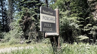 Pole Bridge Picnic Area with INCREDIBLE Bridge Overlook Views of Lostine River  Wallowa Eagle Cap [upl. by Berlinda687]