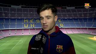 Philippe Coutinho quotEs un sueño estar aquíquot [upl. by Yrgoerg]