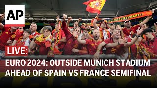 LIVE Outside stadium ahead of France vs Spain in Euro 2024 semifinal [upl. by Danieu122]