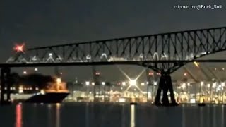 RAW Cargo ship loses power crashes into the Baltimore Bridge [upl. by Balf896]