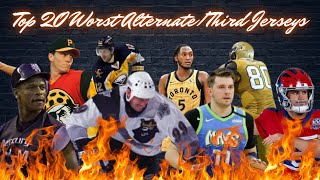 The Top 20 Worst AlternateThird Jerseys [upl. by Ennahtur]