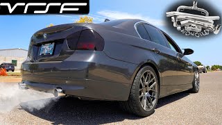 BMW 335I VRSF Exhaust Install  SOUND  Before After  Race Catback Exhaust amp Muffler Delete [upl. by Attenol]