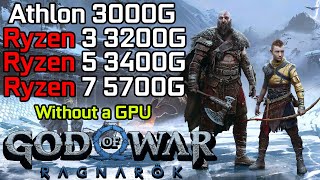 God of War Ragnarök  Ryzen 3 3200G  Ryzen 5 3400G  Ryzen 7 5700G  Athlon 3000G [upl. by Neetsuj276]