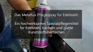 Edelstahl reinigen Edelstahl polieren ✨ Edelstahlpflege mit Metaflux Edelstahl Pflegespray  705500 [upl. by Kaya]