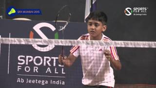 SFA Mumbai 2015  Badminton  Aadit Jain Vs Aarav Ovalekar  Boys  U11  QF [upl. by Drofyar64]