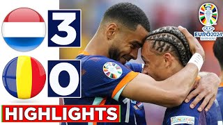 Netherland  Romania 30  Highlights all goals  Euro 2024 [upl. by Eihtur]