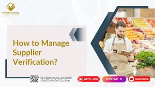 How to Manage Supplier Verification [upl. by Repsihw]
