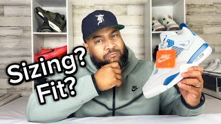 Air Jordan 4 Military Industrial BlueSizing Fit amp OnFoot  Sneaker Pickups [upl. by Waite185]