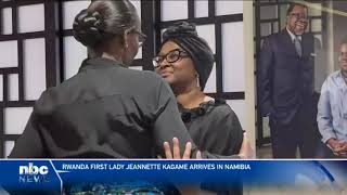 Rwanda First Lady Jeannette Kagame arrives in Namibia  nbc [upl. by Ivz]