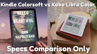 Kindle Colorsoft vs Kobo Libra Color  Specs Only Comparison [upl. by Sheffield574]