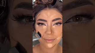 Contour blush n highlighter eyemakeup makeup makeuptutorial makeuplooks tutorial [upl. by Epilif]