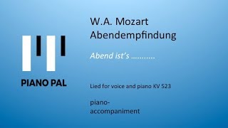 Abendempfindung Mozart Karaoke [upl. by Ybot]