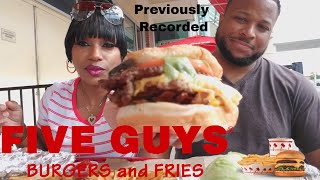 Five GuysBacon Double CheeseburgerLettuce Double CheeseburgerKeto FriendlyMukbangEating Show [upl. by Orimisac676]